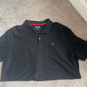 Izod Black Polo Shirt Classic Style